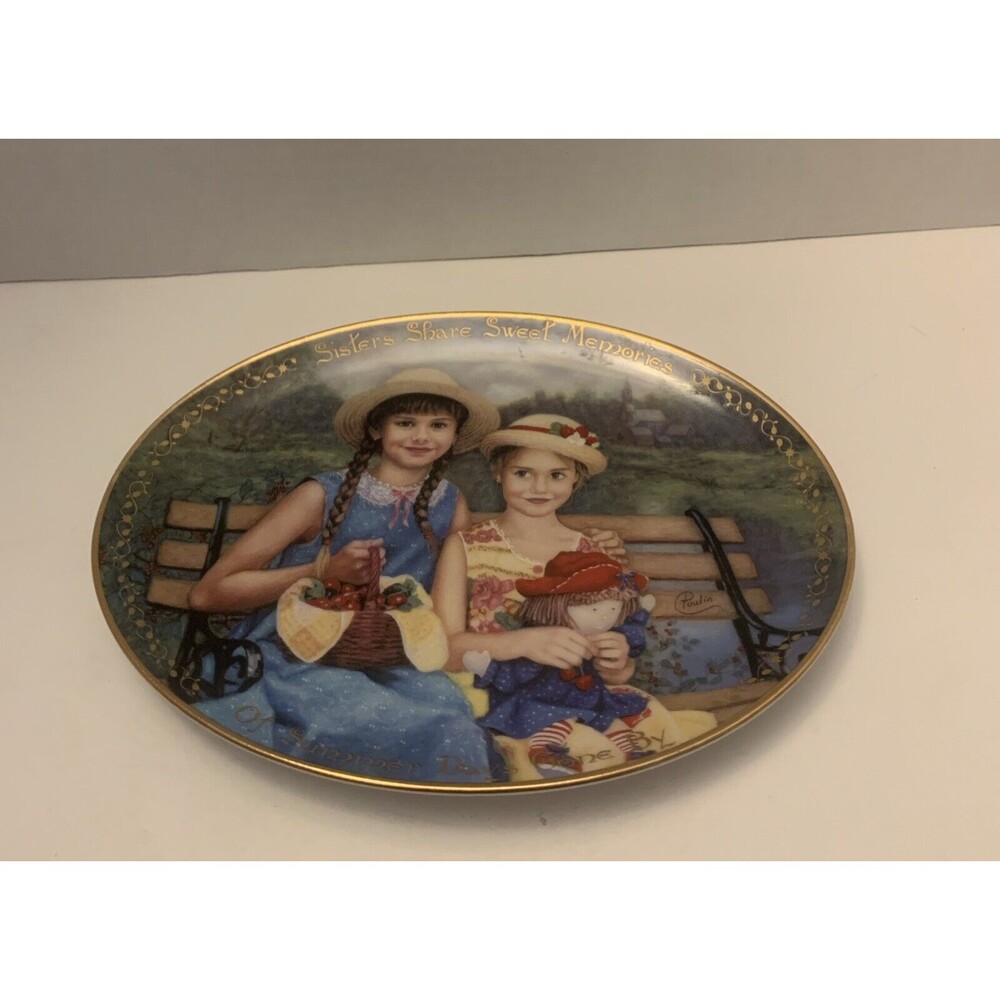 Bradford exchange Seasons of Sharing: Sisters for Life Collectible Plate # 52871